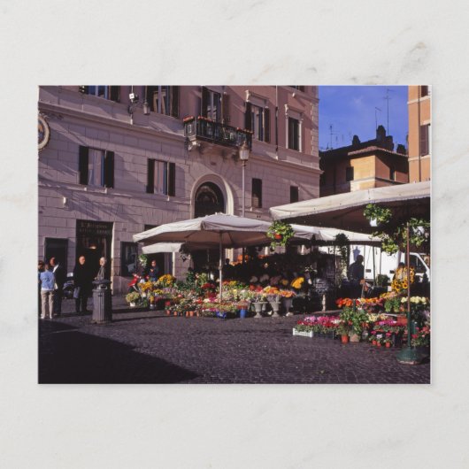 Carte Postale Marché aux fleurs Rome (Devant)