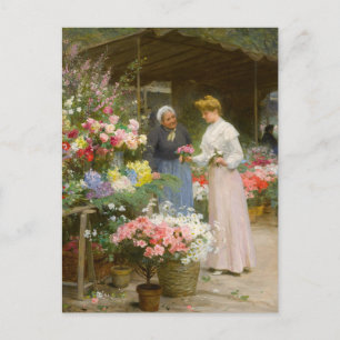 Carte Postale Marché aux fleurs   Victor Gabriel Gilbert