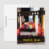Carte Postale Marché aux fruits de fenêtre - Madrid, Espagne (Devant / Derrière)