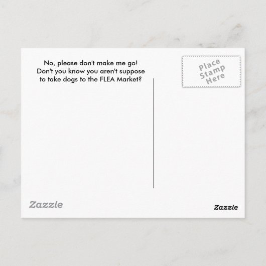 Carte Postale Marché aux puces (Dos)