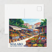 Carte Postale Marché central de Malabo Guinée équatoriale (Devant / Derrière)
