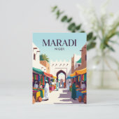 Carte Postale Marché central de Maradi Niger (Debout devant)