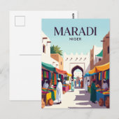 Carte Postale Marché central de Maradi Niger (Devant / Derrière)