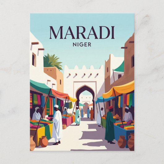 Carte Postale Marché central de Maradi Niger (Devant)