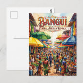 Carte Postale Marché central République centrafricaine (Devant / Derrière)