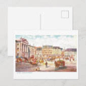 Carte Postale Marché Champlain vintage à Québec, Canada, (Devant / Derrière)