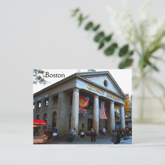 Carte Postale Marché de Boston Quincy (Debout devant)