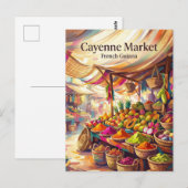 Carte Postale Marché de Cayenne Guyane française (Devant / Derrière)