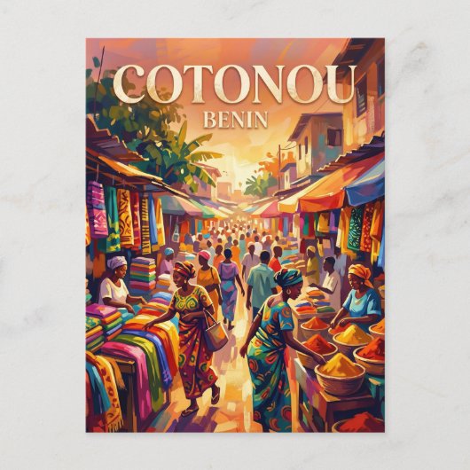 Carte Postale Marché de Cotonou Bénin (Devant)