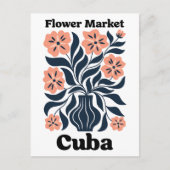 Carte Postale Marché de fleurs de Cuba Pot de fleurs et feuillag (Devant)