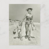 Carte Postale Marche de mère et de fils (Devant)