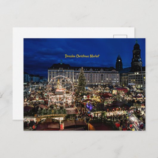 Carte Postale Marché de Noël de Dresde (Devant / Derrière)