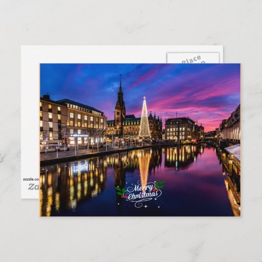 Carte Postale Marché de Noël de Hambourg (Devant / Derrière)