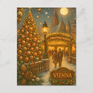 Carte Postale Marché de Noël de Vienne   Voyage de vacances vint