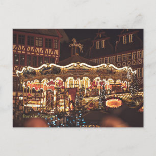 Carte Postale Marché de Noël, Francfort, Allemagne