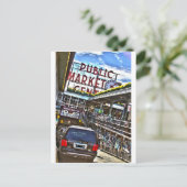 Carte Postale Marché de Pike Place (Debout devant)