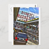 Carte Postale Marché de Pike Place (Devant / Derrière)