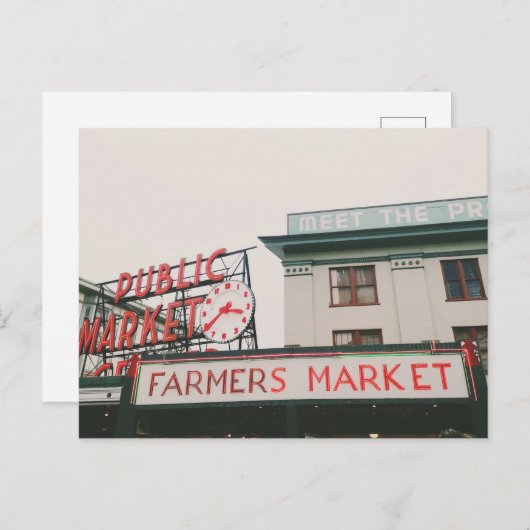 Carte Postale Marché de Pike Place (Devant / Derrière)