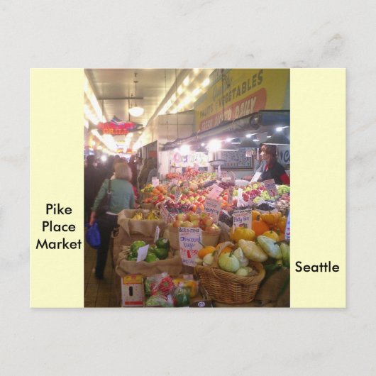 Carte Postale Marché de Pike Place (Devant)