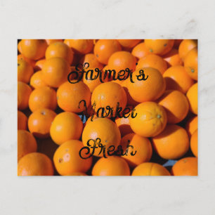 Carte Postale Marché des fermiers Oranges fraîches