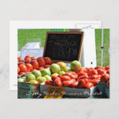 Carte Postale Marché des fermiers portuaires de sécurité (Devant / Derrière)