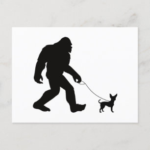 Carte Postale Marche des pieds Bigfoot Chihuahua
