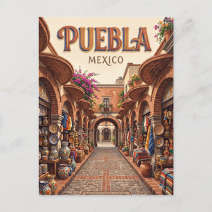 Carte Postale Marché El Parián de Puebla au Mexique