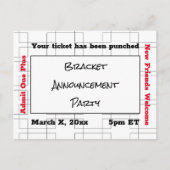 Carte Postale Marche Faire-part de basket-ball (Devant)