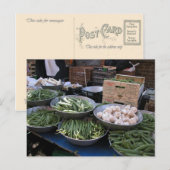 Carte Postale Marché fermier, Louans, Bresse, haricots (Devant / Derrière)