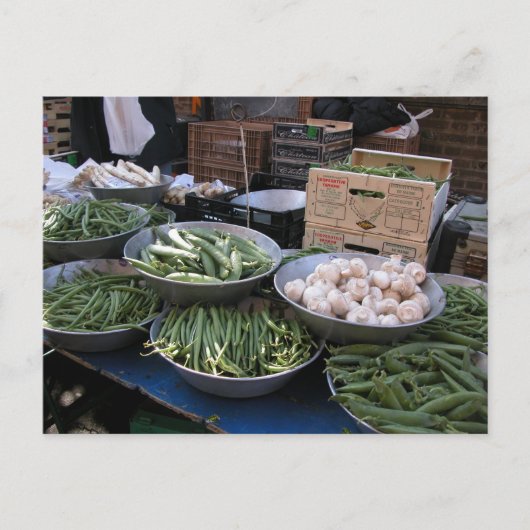 Carte Postale Marché fermier, Louans, Bresse, haricots (Devant)