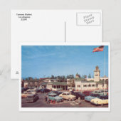 Carte Postale Marché fermier, Vieilles voitures, Los Angeles Vin (Devant / Derrière)