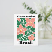 Carte Postale Marché Fleurs Brésil Orchidée Pêche Tropical (Debout devant)