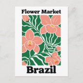 Carte Postale Marché Fleurs Brésil Orchidée Pêche Tropical (Devant)
