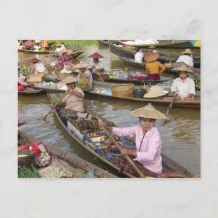 Carte Postale Marché flottant