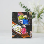 Carte Postale Marché flottant à Bangkok (Debout devant)