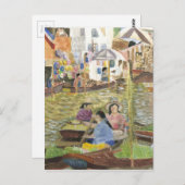 Carte Postale Marché flottant Bangkok (Devant / Derrière)