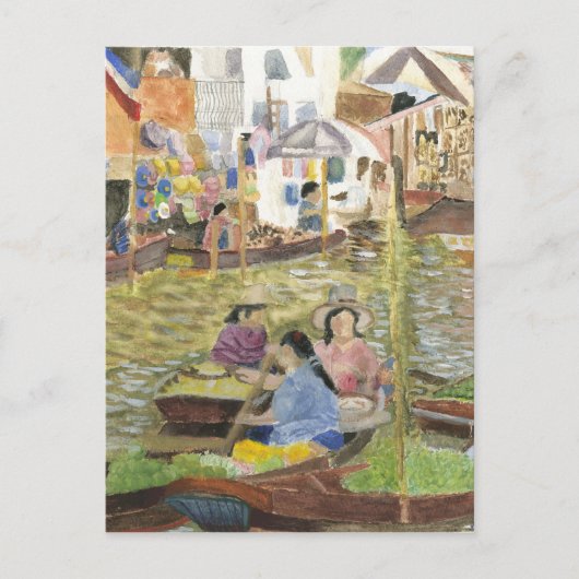 Carte Postale Marché flottant Bangkok (Devant)