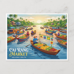 Carte Postale Marché flottant de Cai Rang Can Tho Viêt Nam