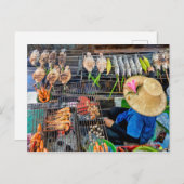 Carte Postale Marché flottant Talin Chan (Devant / Derrière)