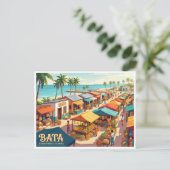 Carte Postale Marché frontalier de Bata Guinée équatoriale (Debout devant)