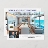 Carte Postale Marché immobilier publicité modifier logo photo (Devant / Derrière)