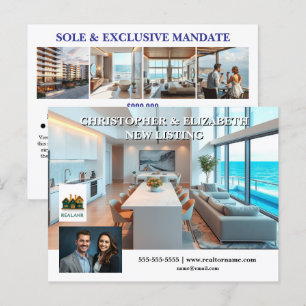 Carte Postale Marché immobilier publicité modifier logo photo