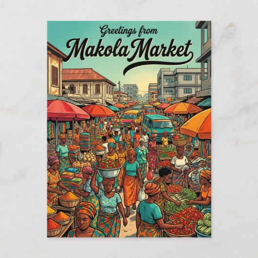 Carte Postale Marché Makola Ghana (Devant)