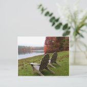Carte Postale Marche matinale en automne (Debout devant)