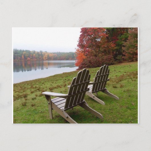 Carte Postale Marche matinale en automne (Devant)