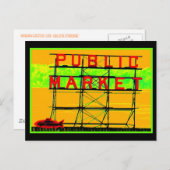 Carte Postale Marché Neon (Devant / Derrière)
