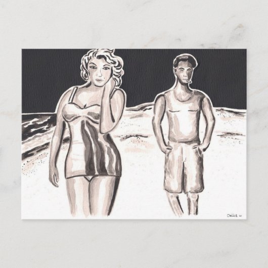 Carte postale Marche nocturne (Devant)