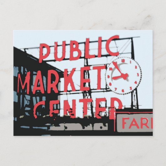 Carte postale - Marché Pike Place (Devant)
