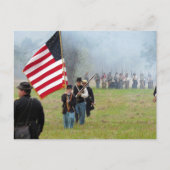 Carte Postale Marche post-guerre - reconstitution de la guerre c (Devant)