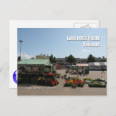 Carte Postale Marché public à Hamina, Finlande (Devant / Derrière)